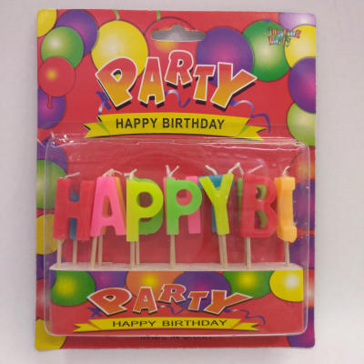 Alphabet Birthday Candle Happy Birthday Birthday Blessing English Candle Color Baking Candle