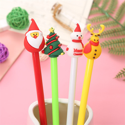 Creative Cute Cartoon Christmas Series Gel Pen Fresh Student Office Signature Pen Test Pen Stationery Wholesale