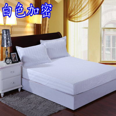 Pure Cotton Solid Color Fitted Sheet Pure Cotton Bedspread Mattress Non-Slip Protective Cover Hotel Hotel Bed Cover Wholesale Direct Sales