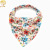 European and American New Floral Pastoral Style Closed Toe Triangular Binder Cross-Border Women's Elastic Band Headscarf Hair Accessories Factory Direct Sales