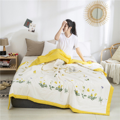 New Cotton Summer Quilt Airable Cover Summer Blanket Cotton Summer Thin Duvet Single Double Spring and Autumn Duvet Insert Cotton Quilt