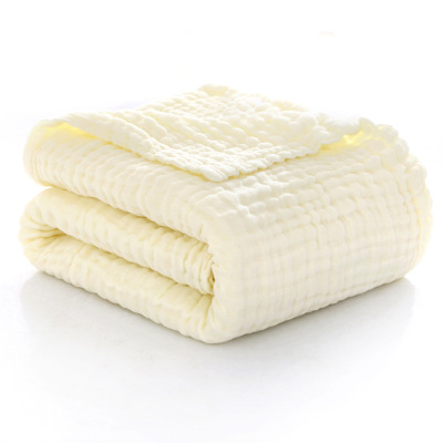 Wholesale 6-Layer Cotton Gauze Baby Bath Towel Soft Newborn Toddler Gauze Pleated Baby's Blanket Mother and Baby Gauze Scarf