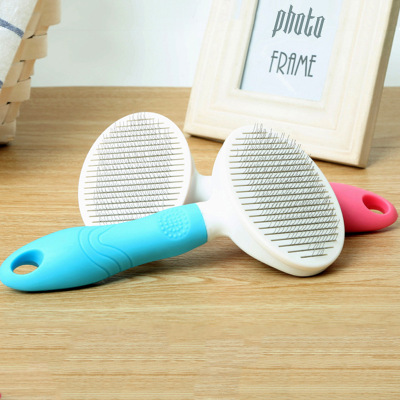 Factory Sales Pet Comb Brush Automatic Hair Fading Comb Dog Massage Hair Removal Comb Cat Self-Cleaning Needle Comb Supplies
