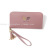 Single-Pull Bag Women's Wallet Stylish Bag Zipper Bag Clutch All-Match Hardware Leaves Pu Wallet Mobile Phone Bag