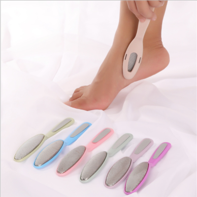 Double-Headed Foot Files Stainless Steel Pumice Stone Foot Grinder Pedicure File Exfoliating Brush Calluses Foot Brush