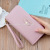 Women's Wallet Single-Pull Bag Fashion Women's Bag Pu Large Clutch Simple Zipper Wallet Wrist Strap Mobile Phone Bag