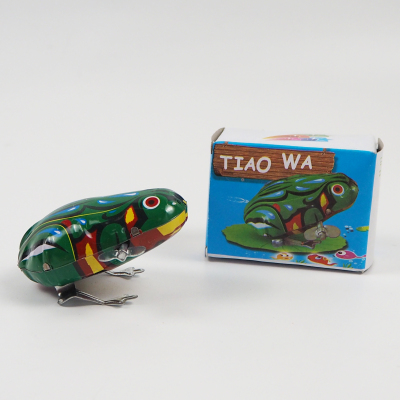 Spring Iron Frog Tip Butt Classic Nostalgic Toy Baby Wind-up Toy 80 S Classic Hot Sale Toy