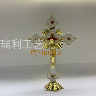 Color Plating Cross Decoration Christian Catholic Orthodox Gift