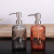 Colorful Transparent Glass Vertical Bar Sannitizer Replacement Bottle 400ml Glass Bottle Shampoo Press Bottle