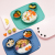 New Crab Silicone Plate Baby Compartment Plate Simple and Easy to Clean Children Food Plate Factory Direct Sales