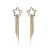 Internet Celebrity Same Style Sterling Silver Needle Long Pentagram Tassel Earrings Women's Korean-Style Personalized Rhinestone Earrings