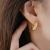 Cross-Border Hot Sale Croissant Earrings 18K Gold Color Retaining Jewelry Twist Twisted Thread C- Shaped Earrings
