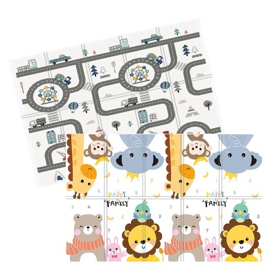 High Density Baby Play Mat Cartoon Double-Sided Pattern Thickened XPE Folding Mat Baby Playmat Baby Activity Mat