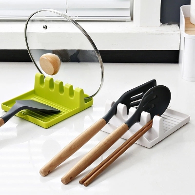 Stall Kitchen Storage Rack Spoon Mat Chopsticks Pot Cover Spatula Mat Plastic Spatula Rack Kitchenware Tableware Storage Mat