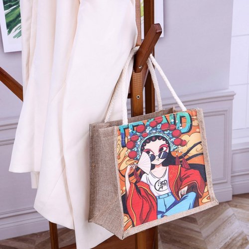 fashion women‘s bag korean cartoon printed handbag retro girl japanese canvas bag women‘s bag