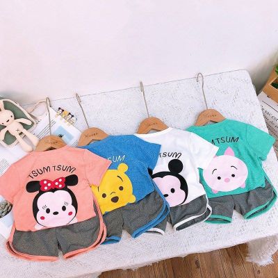 Girls' Short-Sleeved Suit Children's T-shirt Baby Boy Children's Summer Clothing Boy Quick Drying Clothes Little Girl Shorts Two-Piece Set