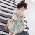 2019 Summer New Girls' Summer Skirt Middle and Big Children Chiffon Dress Korean Style Children's Fashion Shoulder-Baring Dress