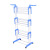 Wing-Shaped Folding Movable Floor Clothes Hanger Multi-Functional Retractable Three-Layer Indoor Towel Rack with Wheels TW-116-1