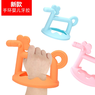 New Baby Teether Glove Bracelet Baby Teether Stick Baby Molar Toy Bear Silicone Teether Manufacturer