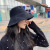 Korean-Style Three-Dimensional Embroidered English Letters Big Brim Fisherman Hat Outdoor Travel Casual Sun-Proof Foldable Sun Hat