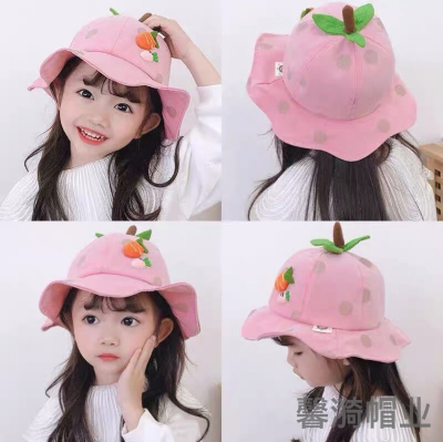 Baby Girl Hat Spring and Autumn Thin Princess Toddler Bay Hat Bucket Hat Sunshade Spring Girl Cute Super Cute Tide