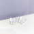 Japanese and Korean All-Match Sterling Silver Needle Micro-Inlaid Fashion Shell Butterfly Ear Clip White Shell Stud Earrings Ornament Source Factory