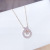 Korean New Simple And Versatile H Necklace Korean Style Graceful And Fashionable Micro Inlaid Zircon Full Diamond Letter Collarbone Necklace Women