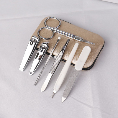 Stainless Steel Manicure 7-Piece Set Portable Manicure Manicure Care Tools Nail Scissor Set in Stock Wholesale
