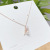 Korean Style Fashion Little Girl Necklace Female Micro Inlaid Zircon Short Pearl Necklace Special-Interest Design Student Girlfriend Gifts