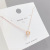 Cube Small Cube Zircon Necklace Japanese and Korean New Popular Internet Celebrity Same Style All-Matching Clavicle Chain Necklace Female Wholesale