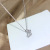 Copper Micro Rhinestone Japanese and Korean Rose Gold Plated Simple All-Match Butterfly New Style Collarbone Necklace Pendant Trendy Girl Pendant
