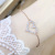 Rhinestone Zircon Peach Heart New Japanese and Korean Style Internet Celebrity Same Style Jewelry Gifts for Girlfriend Heart Bracelet Wholesale