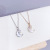 Star and Moon Necklace Japanese and Korean New All-Match Simple Girl Star Moon Clavicle Chain Internet Celebrity Same Style Necklace Wholesale