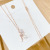 Korean Style Fashion Little Girl Necklace Female Micro Inlaid Zircon Short Pearl Necklace Special-Interest Design Student Girlfriend Gifts