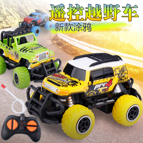 amazon hot toys new four-way wireless remote control off-road car model children‘s toy car factory wholesale