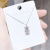 Tiktok Same Style Clavicle Chain Teddy Bear Pendant Necklace Female Fashion Accessories Simple Cute Jewelry Internet Celebrity