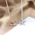 Japanese and Korean Micro Rhinestone Simple All-Match Rose Gold Plated Five-Pointed Star Pendant Fashion XINGX Girls Necklace Clavicle Chain