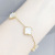 Double-Sided Shell Clover Bracelet Korean Ins Gold-Plated Inlaid Zircon Ornament