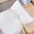 Double-Sided Shell Clover Bracelet Korean Ins Gold-Plated Inlaid Zircon Ornament