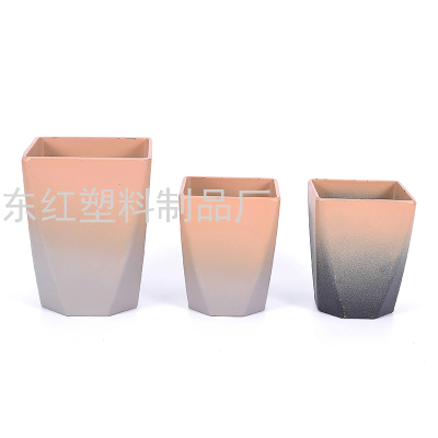 F122 PB Diamond-Shaped Flowerpot Plastic Flowerpot Melamine Flowerpot Imitation Porcelain Flowerpot