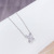 Korean Fashion Design Necklace for Women Simple Jewelry Hollow Letter X Zircon Clavicle Chain Ladies Necklace Ornament for Women