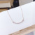 Mori Style Full Inlaid Smile Necklace Japanese and Korean New Versatile Simple Internet Celebrity Same Style Clavicle Chain Zircon Necklace Women