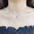 Korean Style Fashion Little Girl Necklace Female Micro Inlaid Zircon Short Pearl Necklace Special-Interest Design Student Girlfriend Gifts