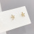 New One Card Three Pairs Combination Set Fashion Design Personality Three-Piece Suit Ear Studs Sterling Silver Needle Earrings for Women
