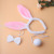 Rabbit Three-Piece Headband Plush Animal Headband Bow Tie Tail Three Piece Set Wholesale Party Dress up COC Props