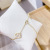 Double-Sided Shell Clover Bracelet Korean Ins Gold-Plated Inlaid Zircon Ornament