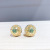 European and American Fashion Micro Inlay Color Zircon Stud Earrings for Women Sterling Silver Needle Hollow Earrings Earrings Jewelry Wholesale