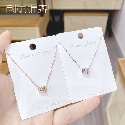 Small Waist TikTok Same Style Clavicle Chain Pendant New Japanese and Korean Style Xiaohongshu Same Style Girl Necklace Neck Accessories Jewelry