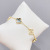 Double-Sided Shell Clover Bracelet Korean Ins Gold-Plated Inlaid Zircon Ornament