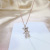 Tiktok Same Style Clavicle Chain Teddy Bear Pendant Necklace Female Fashion Accessories Simple Cute Jewelry Internet Celebrity